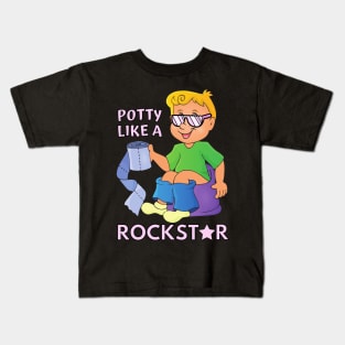 Potty Like A Rockstar Kids T-Shirt